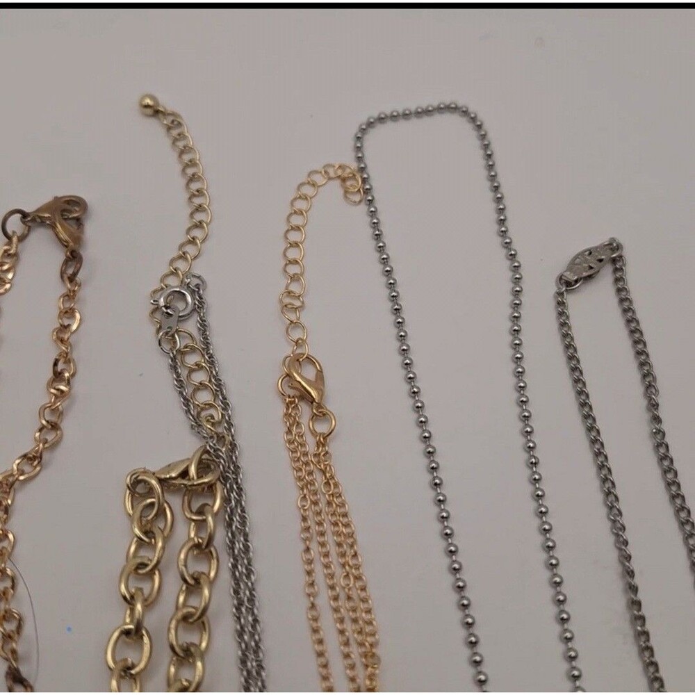Lot Of 21 Chain Used Unbranded Necklaces - Picture 7 of 10